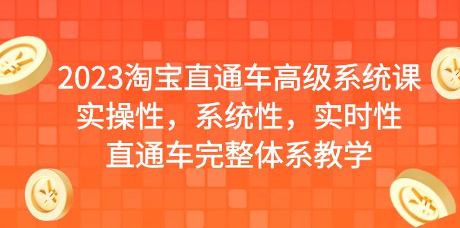 （6535期）2023淘宝直通车高级系统课，实操性，系统性，实时性，直通车完整体系教学-副业心选