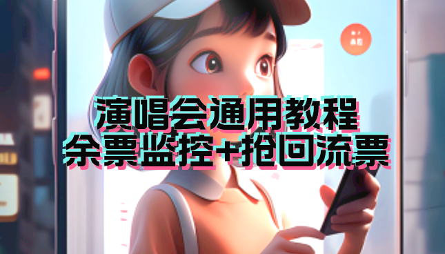 （7007期）演唱会通用_余票监控+抢回流票（教程+软件）-副业心选
