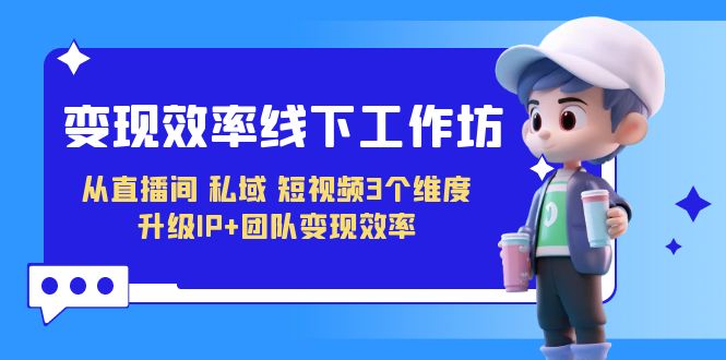 （7095期）变现-效率线下工作坊，从直播间、私域、短视频3个维度 升级IP+团队变现效率 - 副业心选-副业心选