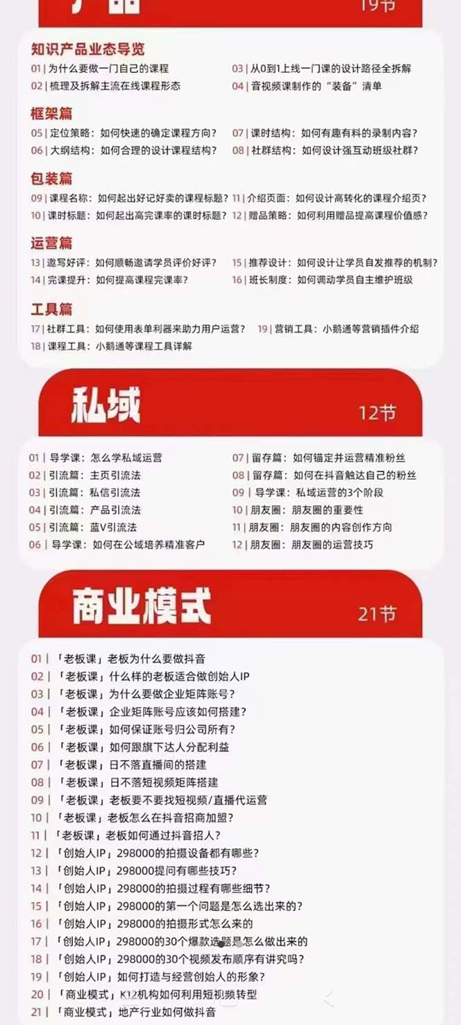 图片[4]-（7129期）网红校长·短视频IP变现通关秘笈：短视频篇+直播篇+产品篇+私域篇+商业模式 - 副业心选-副业心选