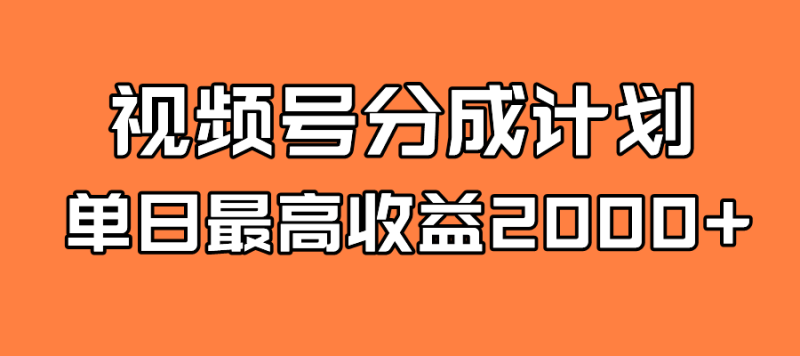 （7557期）全新蓝海 视频号掘金计划 日入2000+-副业心选