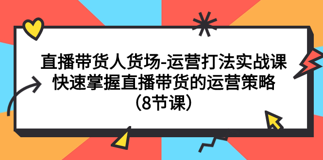 （7672期）直播带货人货场-运营打法实战课：快速掌握直播带货的运营策略（8节课） - 副业心选-副业心选