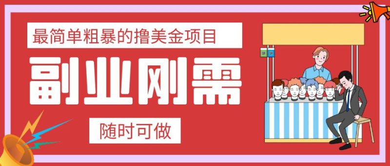 （7710期）最简单粗暴的撸美金项目 会打字就能轻松赚美金-副业心选
