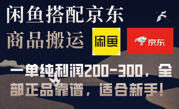 （7892期）闲鱼搭配京东备份库搬运，一单纯利润200-300，全部正品靠谱，适合新手！-副业心选