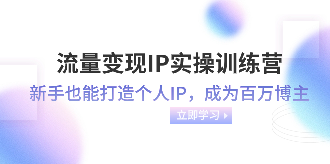 （8134期）流量变现-IP实操训练营：新手也能打造个人IP，成为百万 博主（46节课） - 副业心选-副业心选