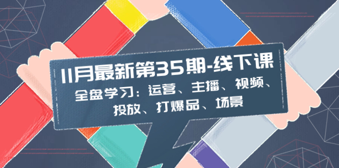 （8314期）11月最新-35期-线下课：全盘学习：运营、主播、视频、投放、打爆品、场景-副业心选