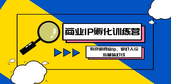 （8539期）商业IP-孵化训练营新版，教你做商业Ip，做好人设，流量搞好钱-副业心选