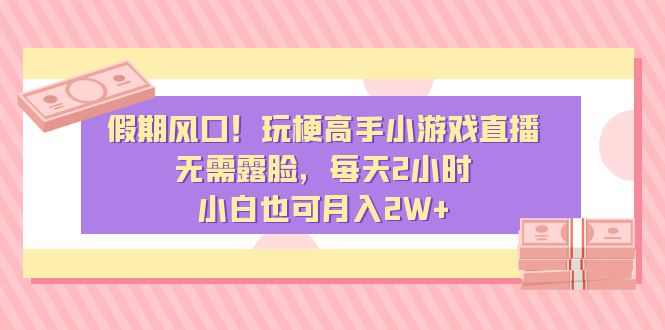 （8769期）假期风口！玩梗高手小游戏直播，无需露脸，每天2小时，小白也可月入2W+ - 副业心选-副业心选