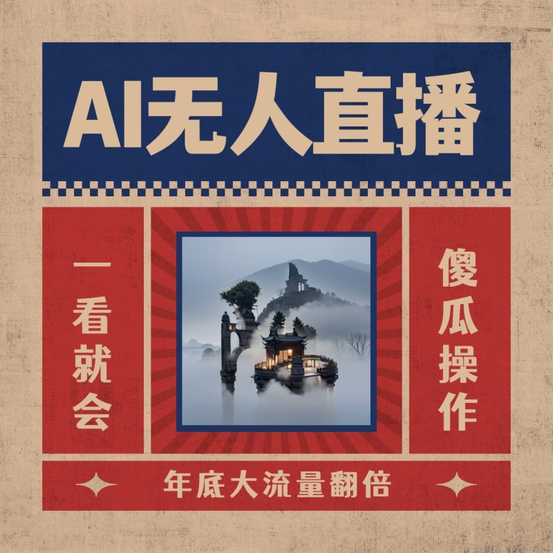 （8798期）AI无人直播一看就会，日入1000+无需真人出镜，小白迅速上手开播，下播就…-副业心选