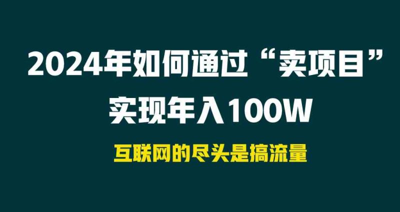 （9147期） 2024年如何通过“卖项目”实现年入100W-副业心选
