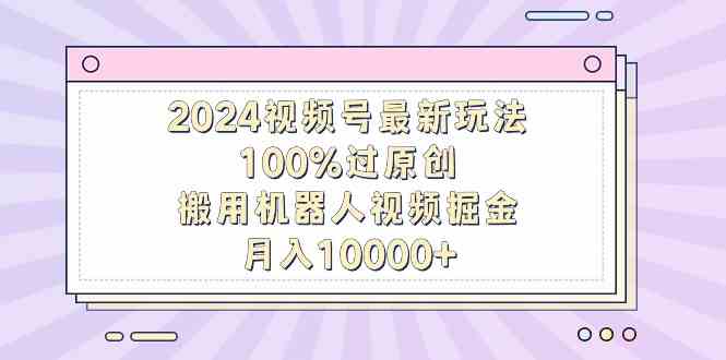 （9151期）2024视频号最新玩法，100%过原创，搬用机器人视频掘金，月入10000+-副业心选
