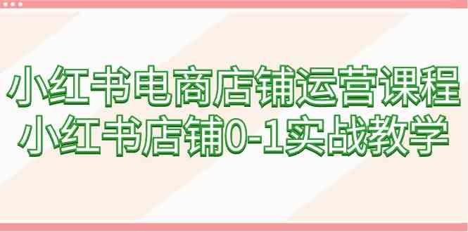 （9249期）小红书电商店铺运营课程，小红书店铺0-1实战教学（60节课） - 副业心选-副业心选