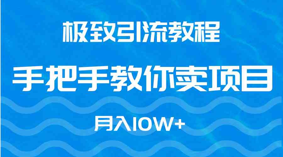 （9265期）极致引流教程，手把手教你卖项目，月入10W+ - 副业心选-副业心选