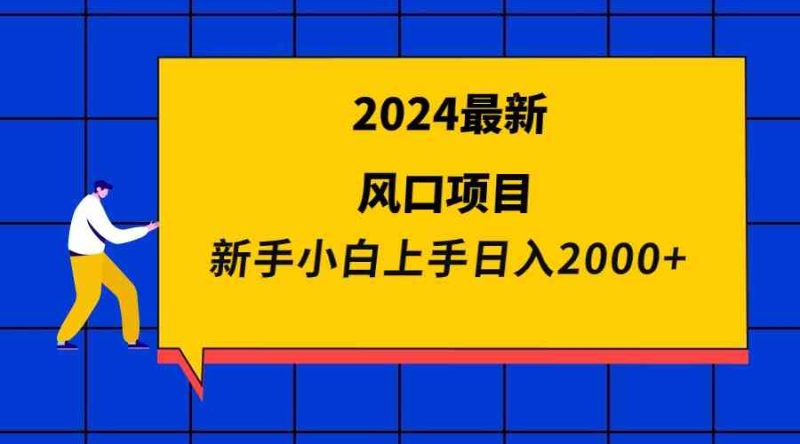 （9483期）2024最新风口项目 新手小白日入2000+-副业心选