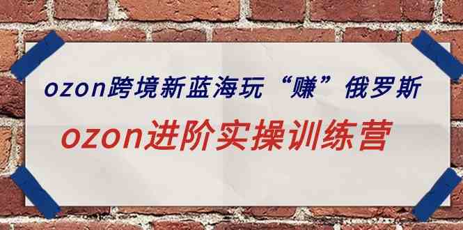 （9800期）ozon跨境新蓝海玩“赚”俄罗斯，ozon进阶实操训练营-副业心选