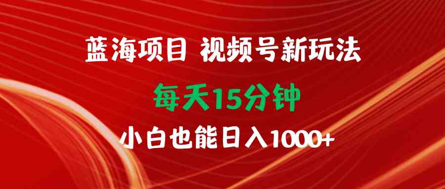 （9813期）蓝海项目视频号新玩法 每天15分钟 小白也能日入1000+ - 副业心选-副业心选