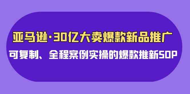 （9944期）亚马逊30亿·大卖爆款新品推广，可复制、全程案例实操的爆款推新SOP-副业心选