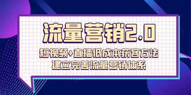 （10114期）流量-营销2.0：短视频+直播低成本获客方法，建立完善流量营销体系（72节） - 副业心选-副业心选
