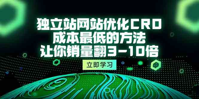 （10173期）独立站网站优化CRO，成本最低的方法，让你销量翻3-10倍（5节课）-副业心选