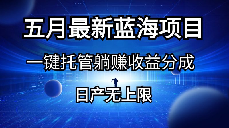 （10469期）五月刚出最新蓝海项目一键托管 躺赚收益分成 日产无上限-副业心选