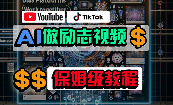 （10520期）利用AI制作励志视频，在YouTube和TikTok赚钱，小白可做（附工具） - 副业心选-副业心选