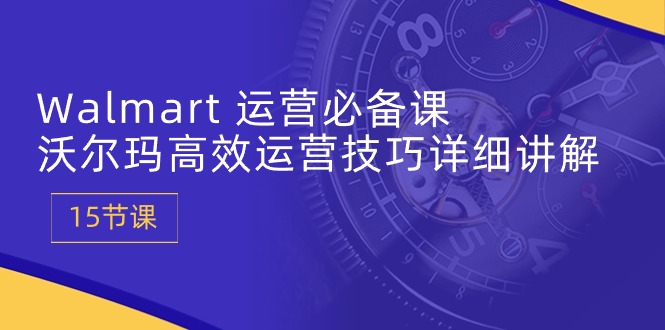 （10565期）Walmart 运营必备课：沃尔玛高效运营技巧详细讲解 (15节课)-副业心选