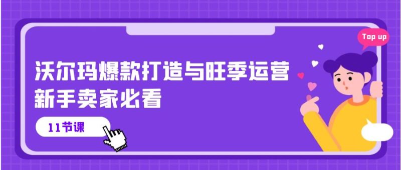 （10660期）沃尔玛 爆款打造与旺季运营，新手卖家必看（11节视频课）-副业心选