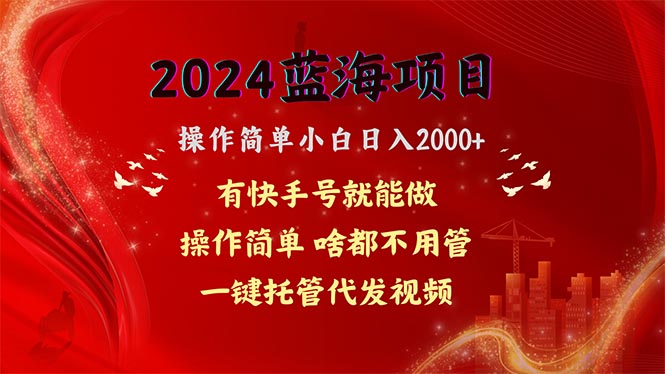 （10693期）2024蓝海项目，网盘拉新，操作简单小白日入2000+，一键托管代发视频，… - 副业心选-副业心选