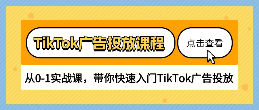 （10731期）TikTok广告投放课程，从0-1实战课，带你快速入门TikTok广告投放（30节课） - 副业心选-副业心选