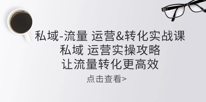 （10739期）私域-流量 运营&转化实操课：私域 运营实操攻略 让流量转化更高效 - 副业心选-副业心选