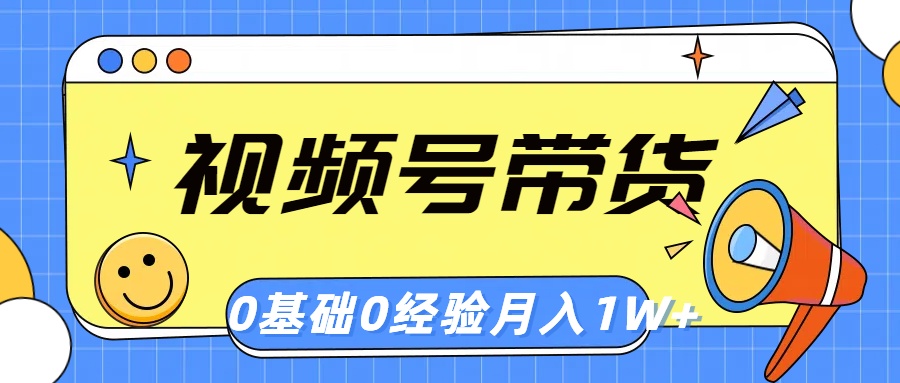 （10723期）视频号轻创业带货，零基础，零经验，月入1w+ - 副业心选-副业心选