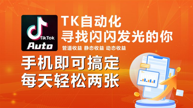 （10733期）海外抖音TK自动挂机，手机全自动挂机，每天轻松搞2张-副业心选