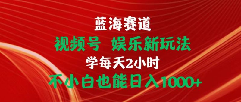 （10818期）蓝海赛道视频号 娱乐新玩法每天2小时小白也能日入1000+-副业心选