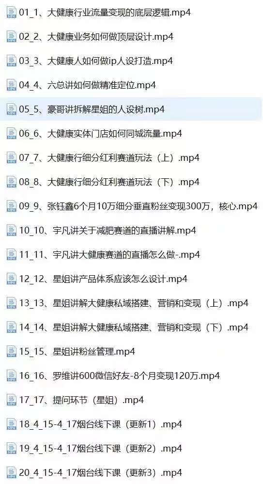 图片[3]-（10871期）大健康 流量 变现2.0：拓高变现 流量/成高客单/低粉高变现/只讲落地实战 - 副业心选-副业心选