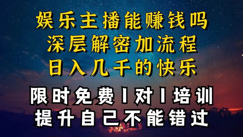 （10922期）现在做娱乐主播真的还能变现吗，个位数直播间一晚上变现纯利一万多，到…-副业心选