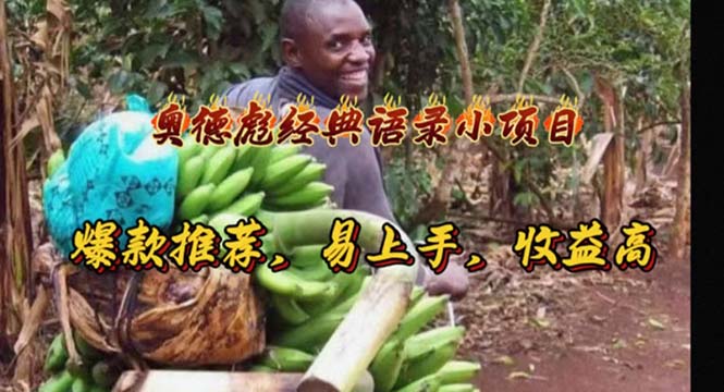 （11030期）奥德彪经典语录小项目，爆款推荐，易上手，收益高 - 副业心选-副业心选