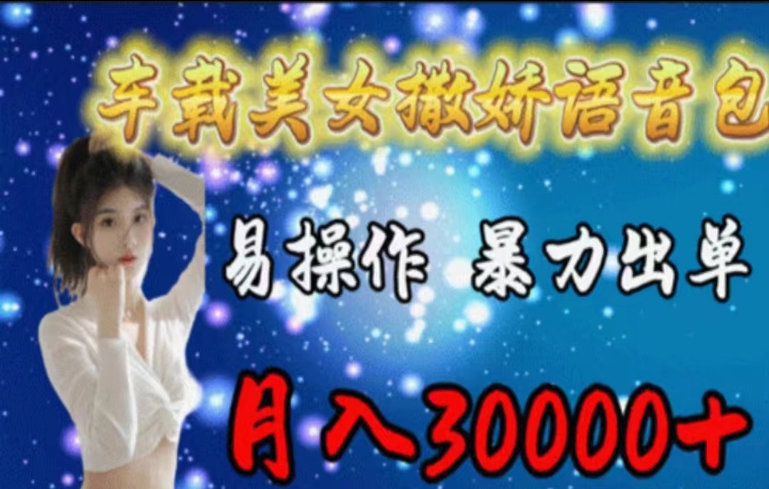 （11249期）车载美女撒娇语音包，执行就出单，月入3000＋，小白看完课程就能马上实操 - 副业心选-副业心选