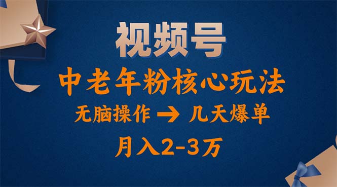 （11288期）视频号火爆玩法，高端中老年粉核心打法，无脑操作，一天十分钟，月入两万 - 副业心选-副业心选