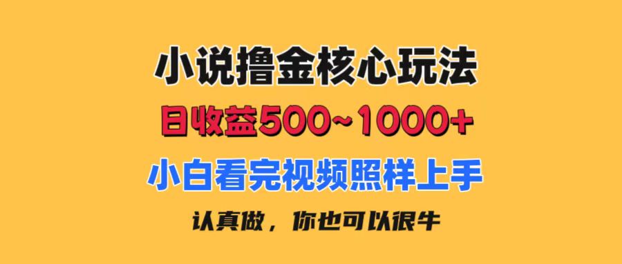 （11461期）小说撸金核心玩法，日收益500-1000+，小白看完照样上手，0成本有手就行 - 副业心选-副业心选