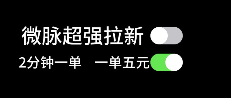 （11580期）微脉超强拉新， 两分钟1单， 一单利润5块，适合小白-副业心选