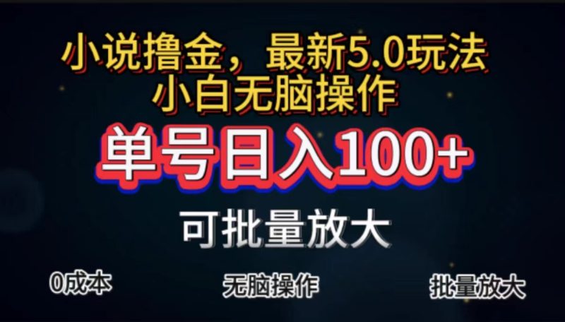 （11651期）全自动小说撸金，单号日入100+小白轻松上手，无脑操作-副业心选