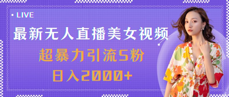 （11664期）最新无人直播美女视频，超暴力引流S粉日入2000+-副业心选