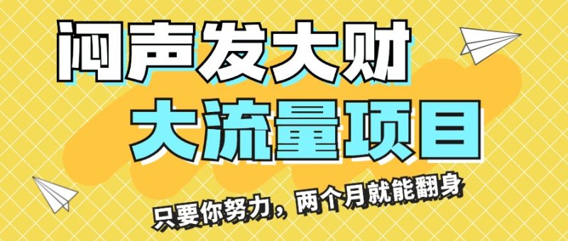 （11688期）闷声发大财，大流量项目，月收益过3万，只要你努力，两个月就能翻身-副业心选