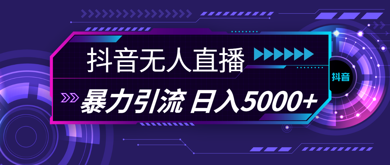 （11709期）抖音无人直播，暴利引流，日入5000+ - 副业心选-副业心选