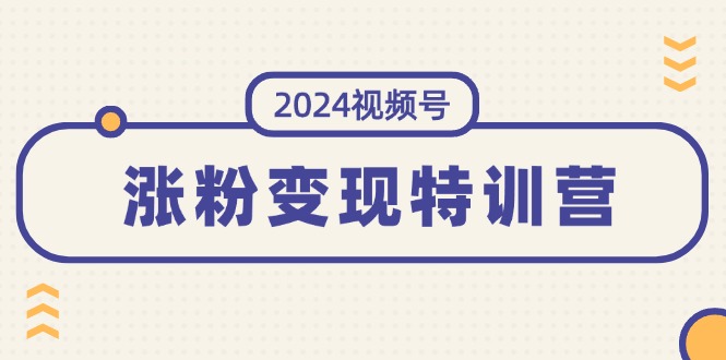 （11779期）2024视频号-涨粉变现特训营：一站式打造稳定视频号涨粉变现模式（10节） - 副业心选-副业心选