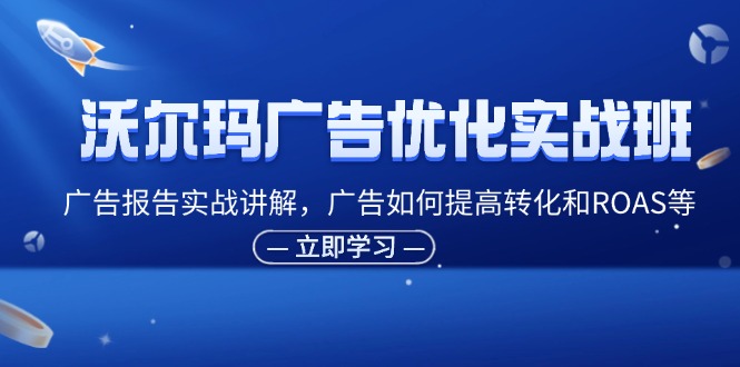 （11847期）沃尔玛广告优化实战班，广告报告实战讲解，广告如何提高转化和ROAS等 - 副业心选-副业心选