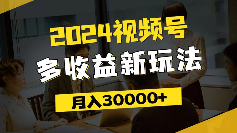 （11905期）2024视频号多收益新玩法，每天5分钟，月入3w+，新手小白都能简单上手-副业心选