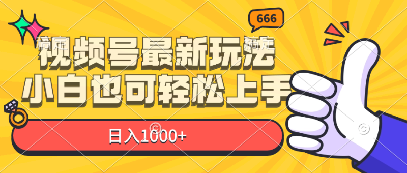 （11881期）视频号最新玩法，小白也可轻松上手，日入1000+-副业心选