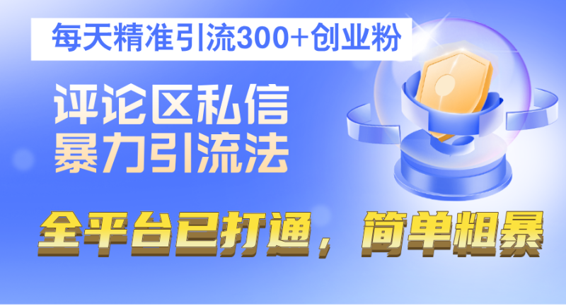 （12714期）评论区私信暴力引流法，每天精准引流300+创业粉，全平台已打通，简单粗暴-副业心选