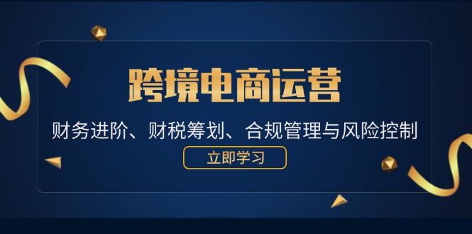 （12592期）跨境电商运营：财务进阶、财税筹划、合规管理与风险控制-副业心选